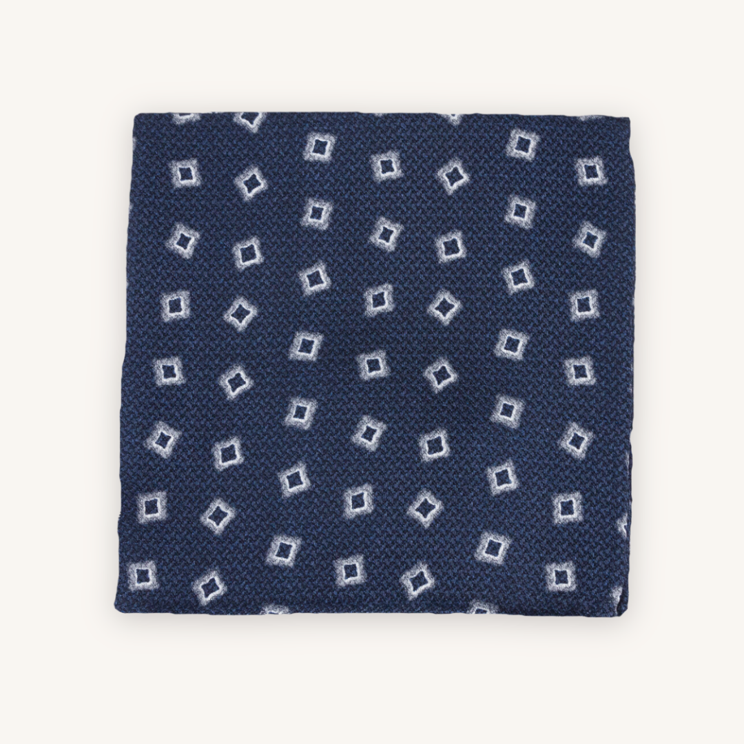 Blue Silk Pocket Square