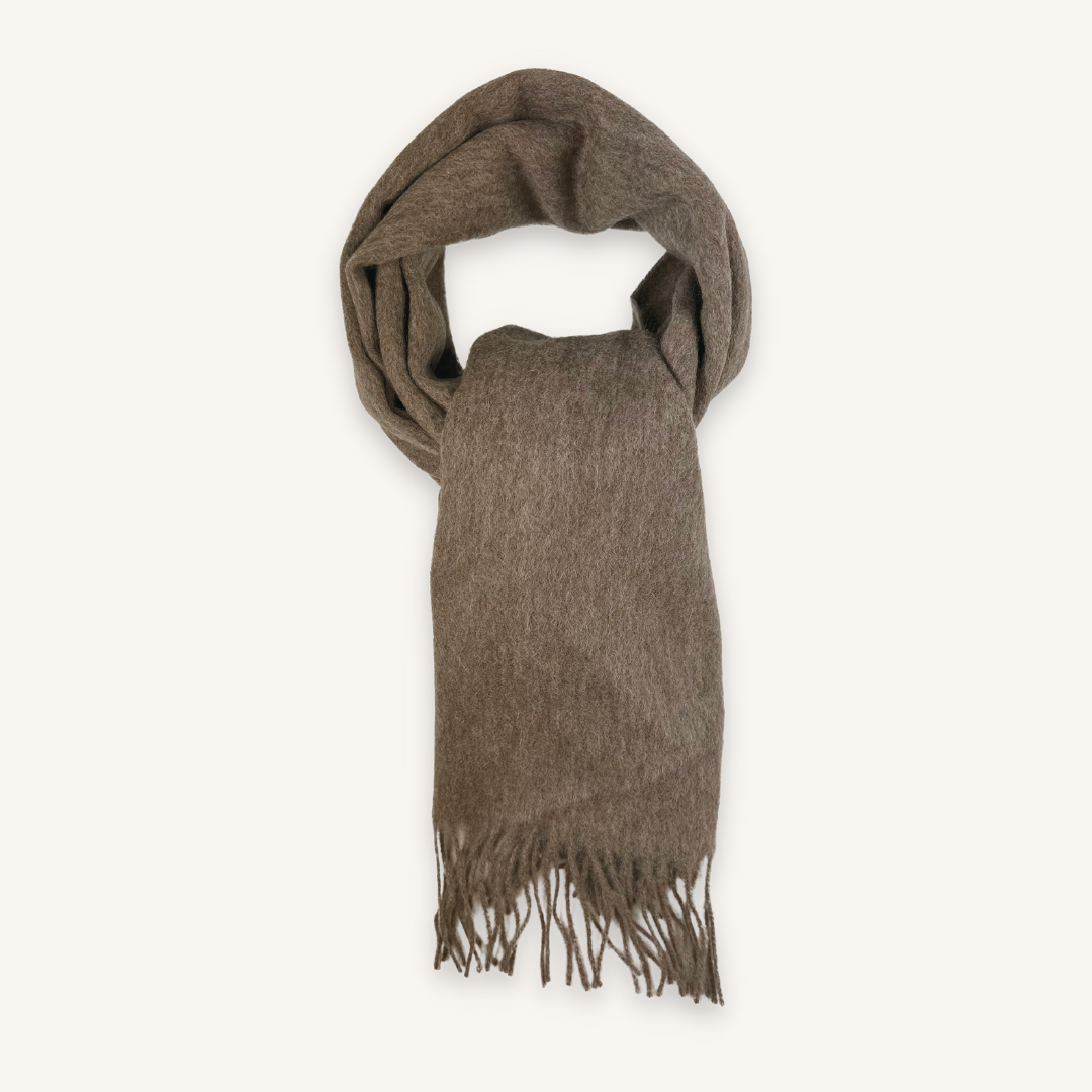 Dark Beige Wool Scarf