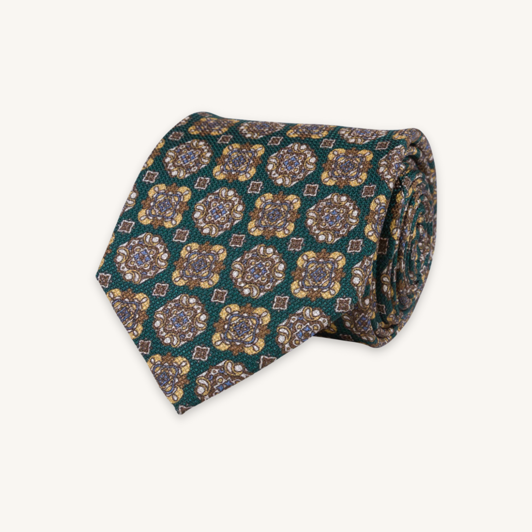 Green Grenadine Silk Tie