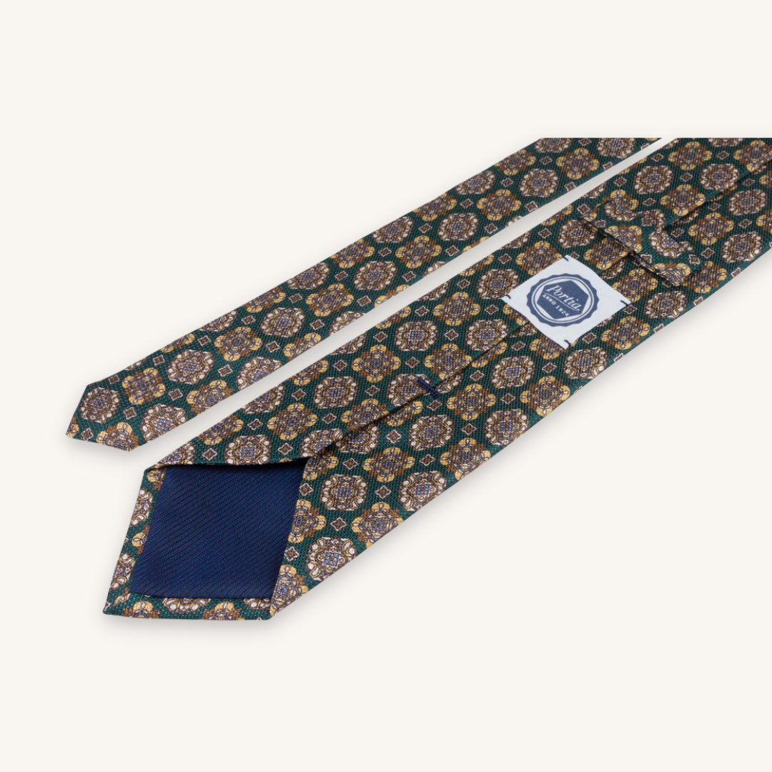 Green Grenadine Silk Tie