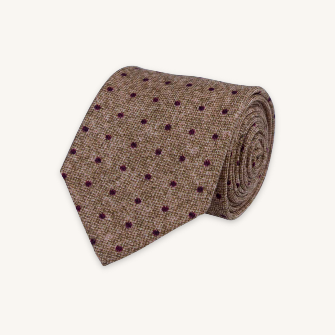 Beige Wool Tie