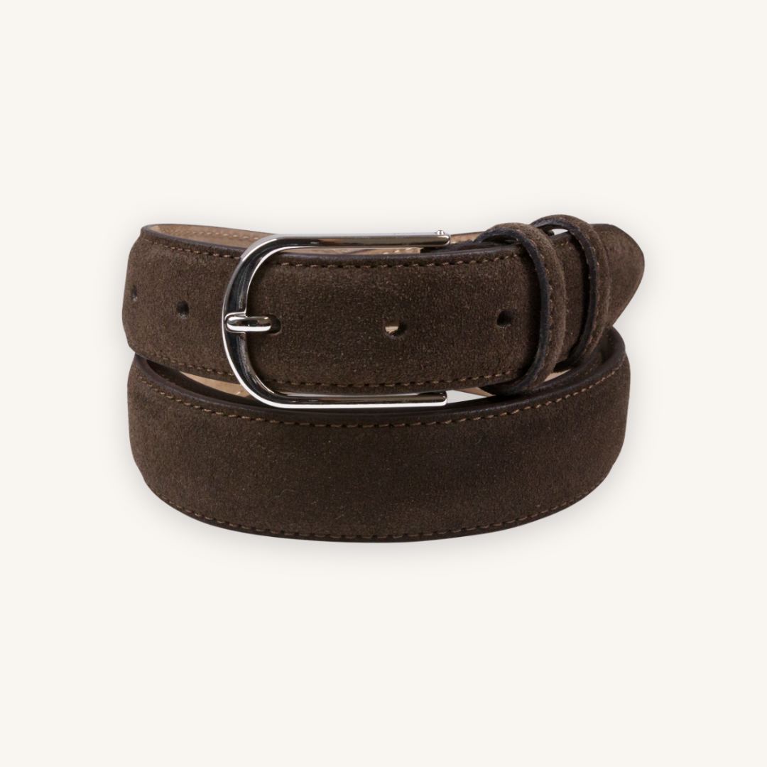 Dark Brown Suede Belt