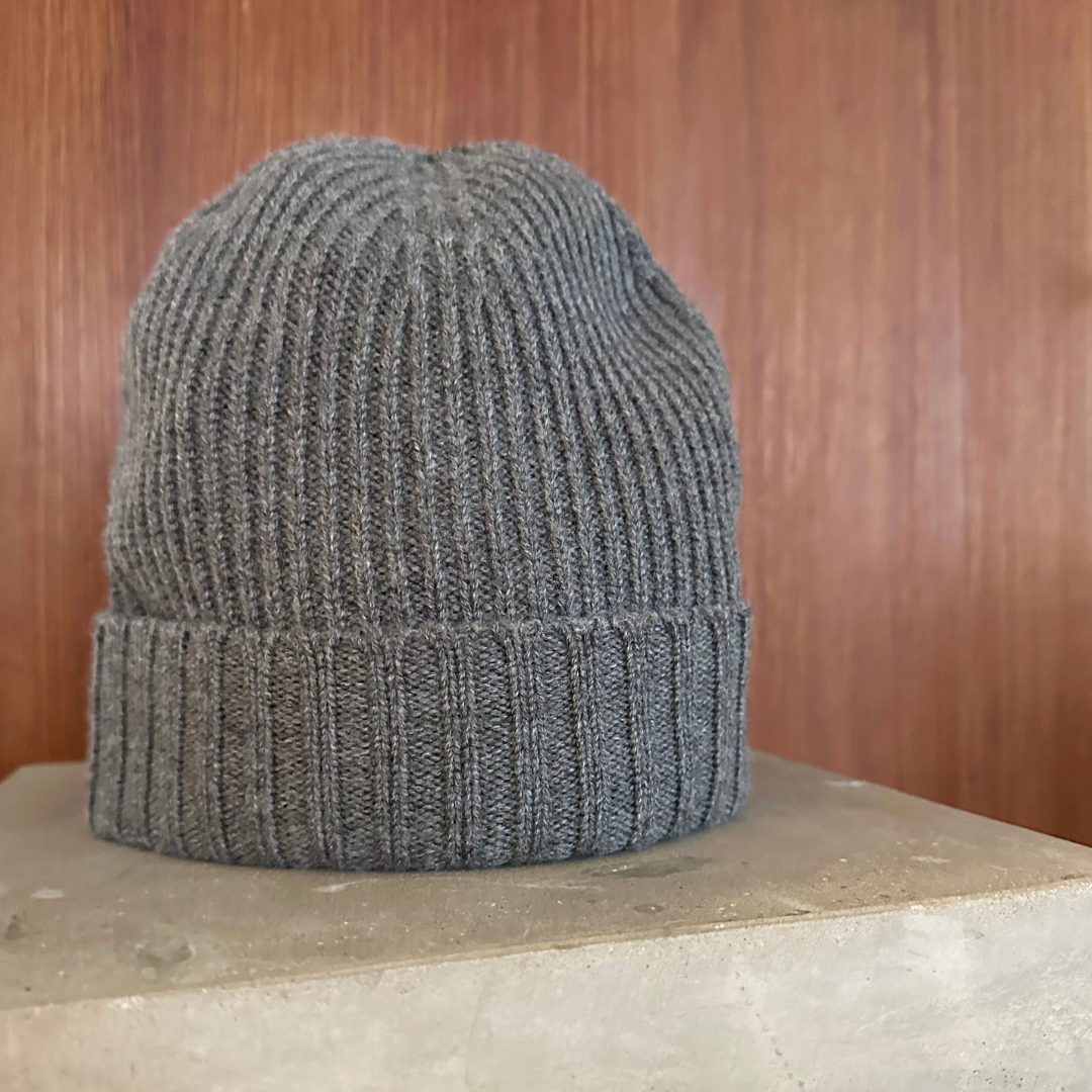 Grey Wool Beanie