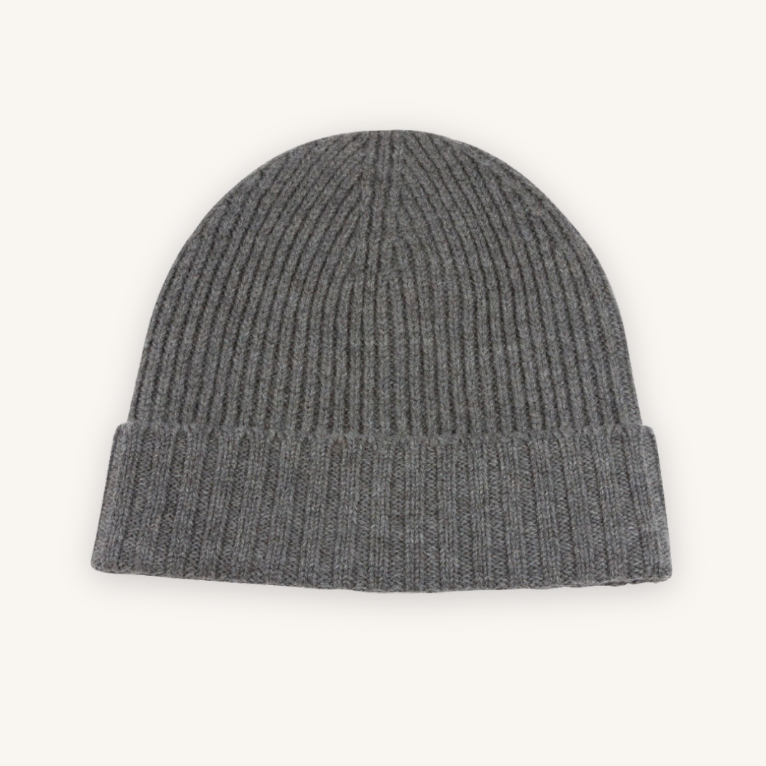 Grey Wool Beanie