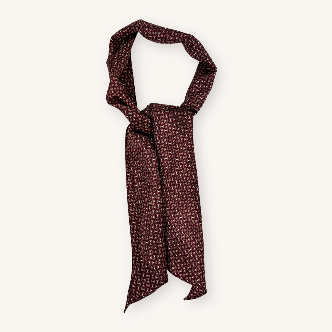 Burgundy Silk Scarf