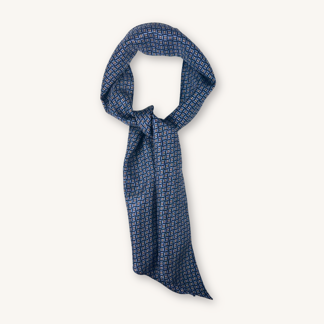 Blue Silk Scarf