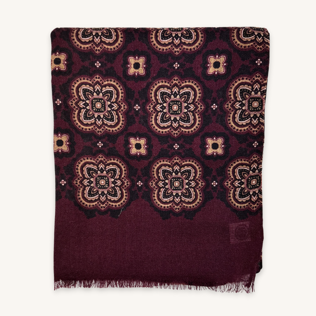 Burgundy Wool Scarf