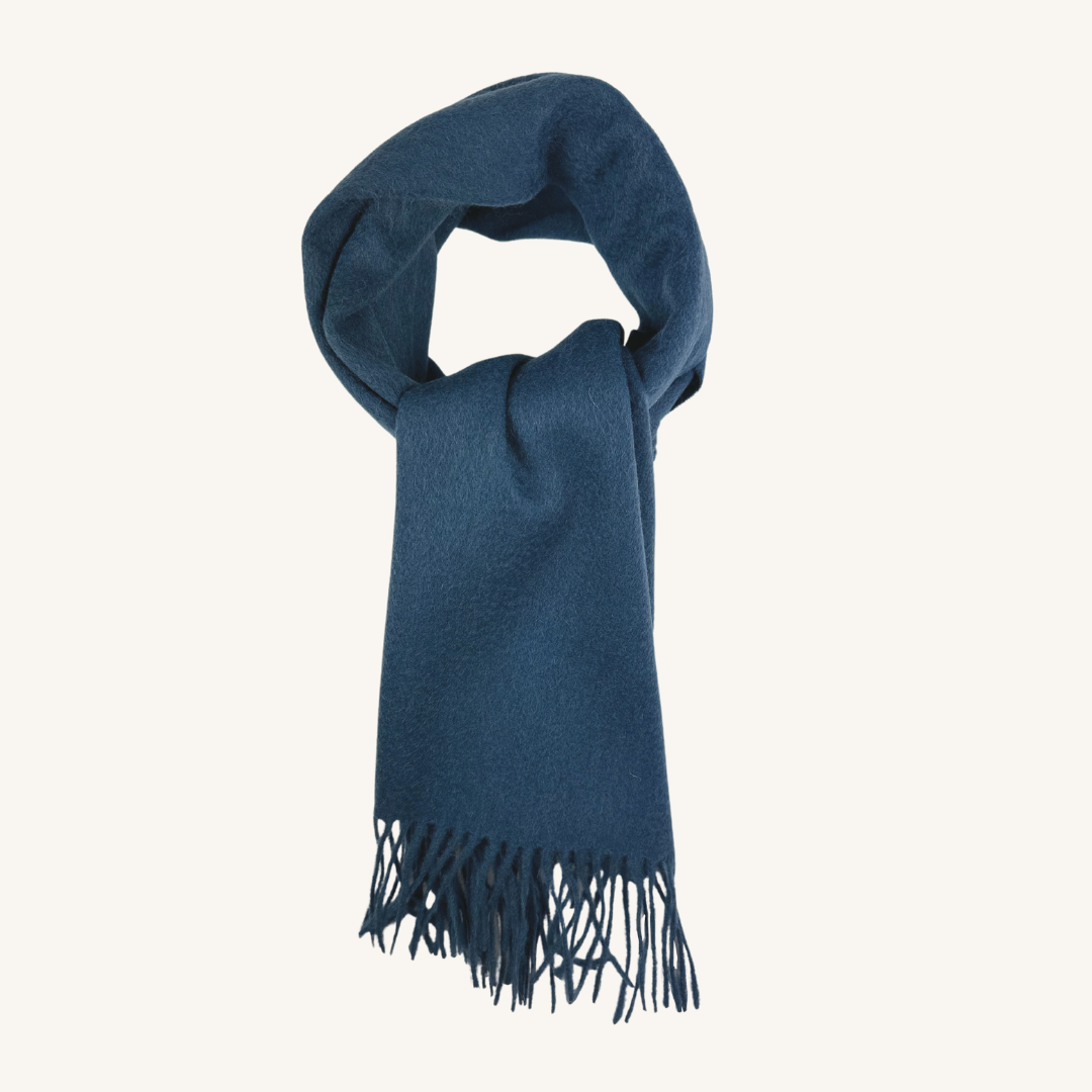 Blue Wool Scarf