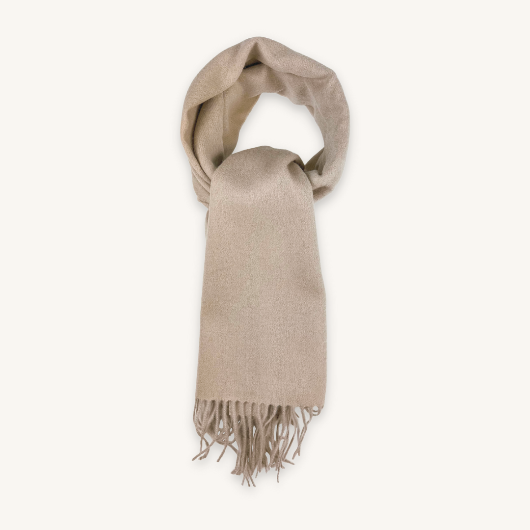 Light Beige Wool Scarf