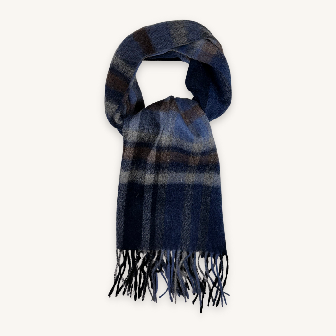 Blue Wool Scarf