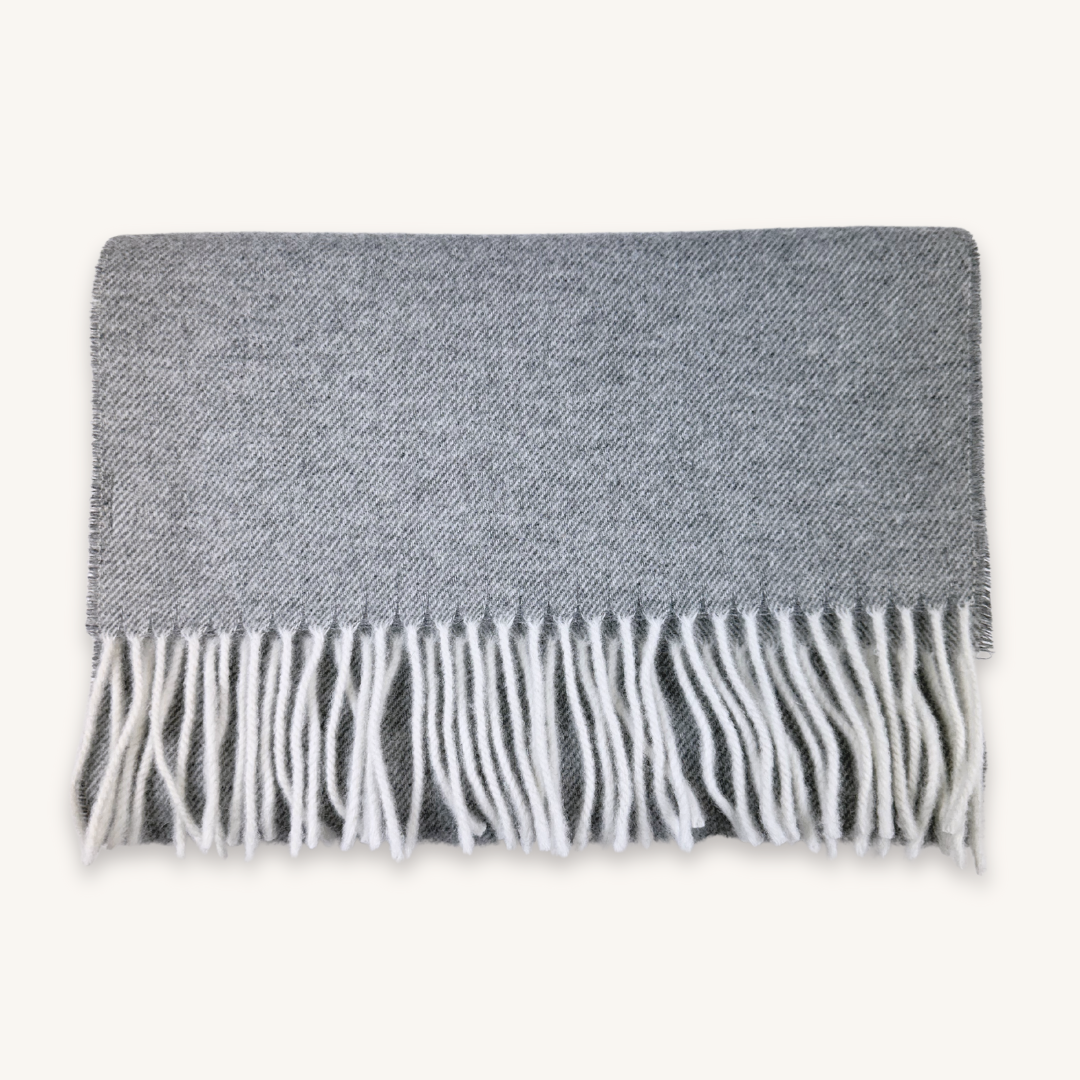 Grey Wool Scarf