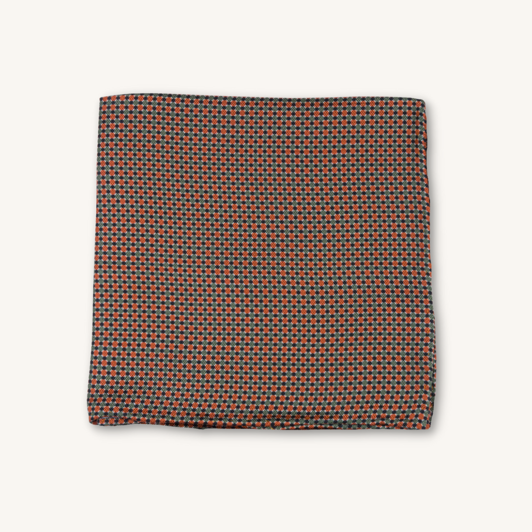 Orange Silk Pocket Square