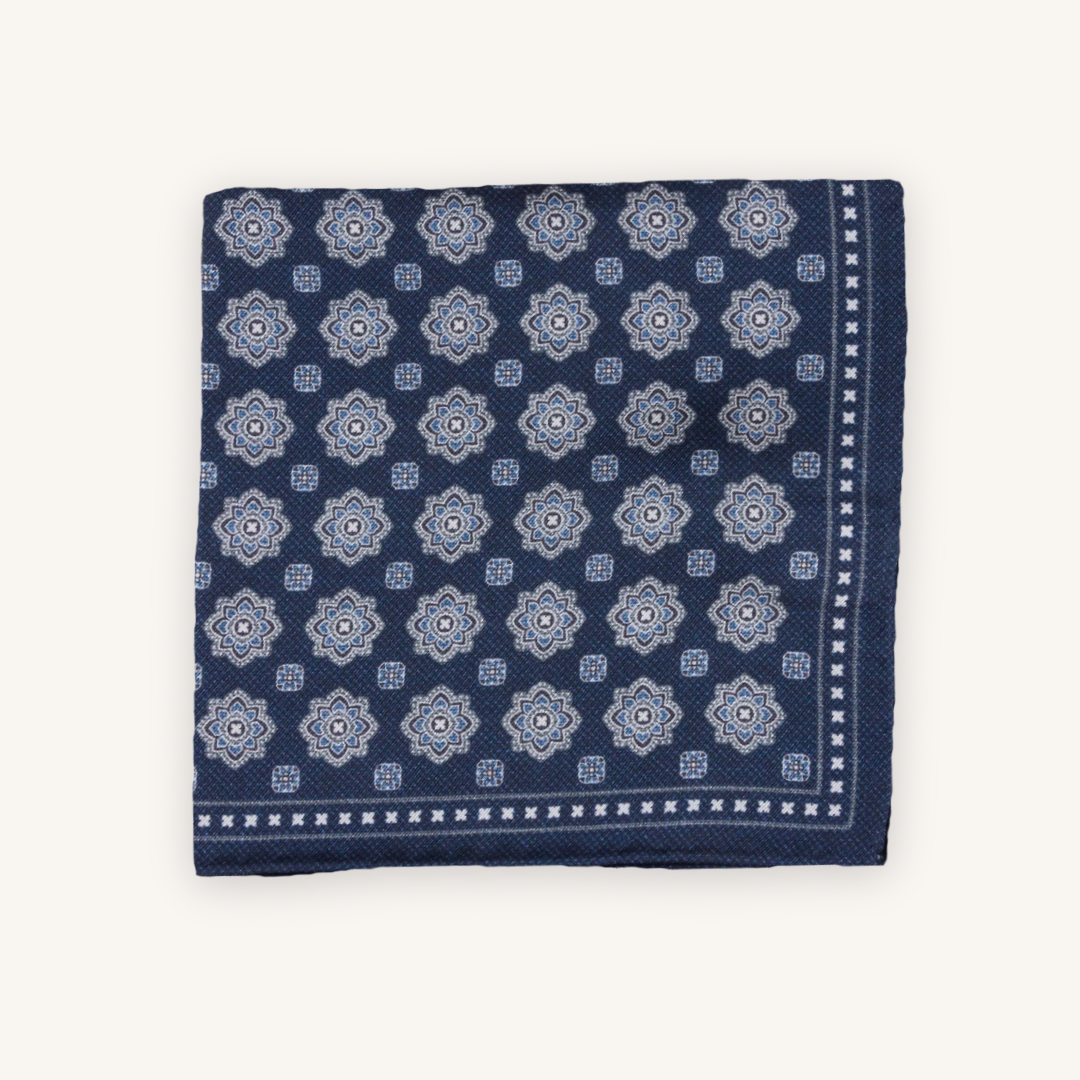 Blue Silk Pocket Square