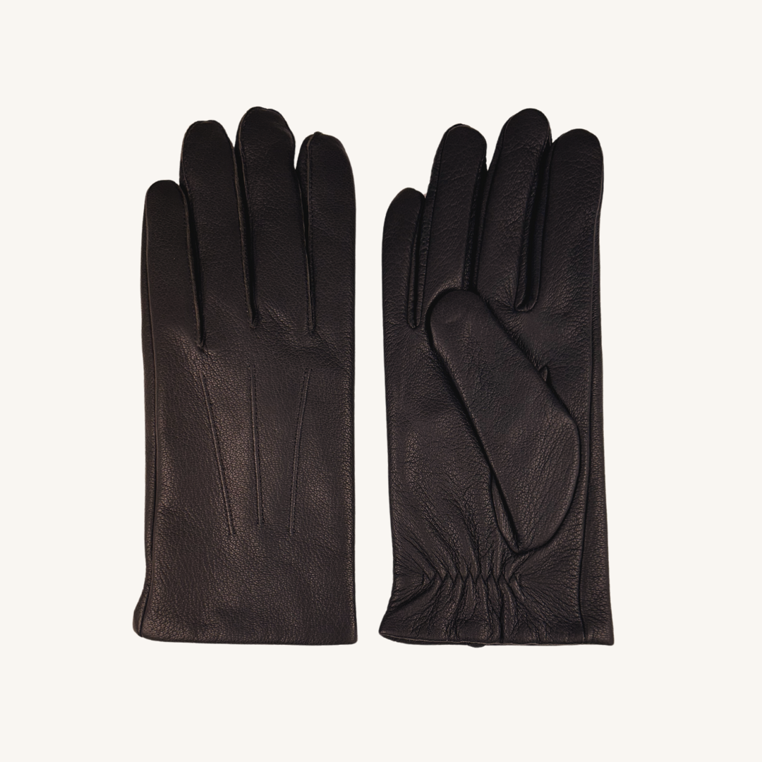 Dark Brown Leather Gloves