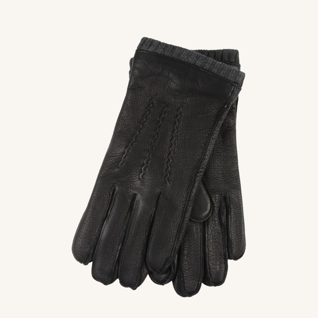 Black Leather Gloves