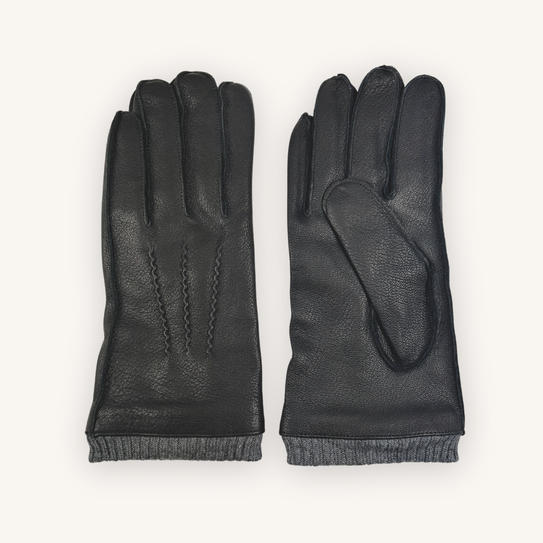 Black Leather Gloves