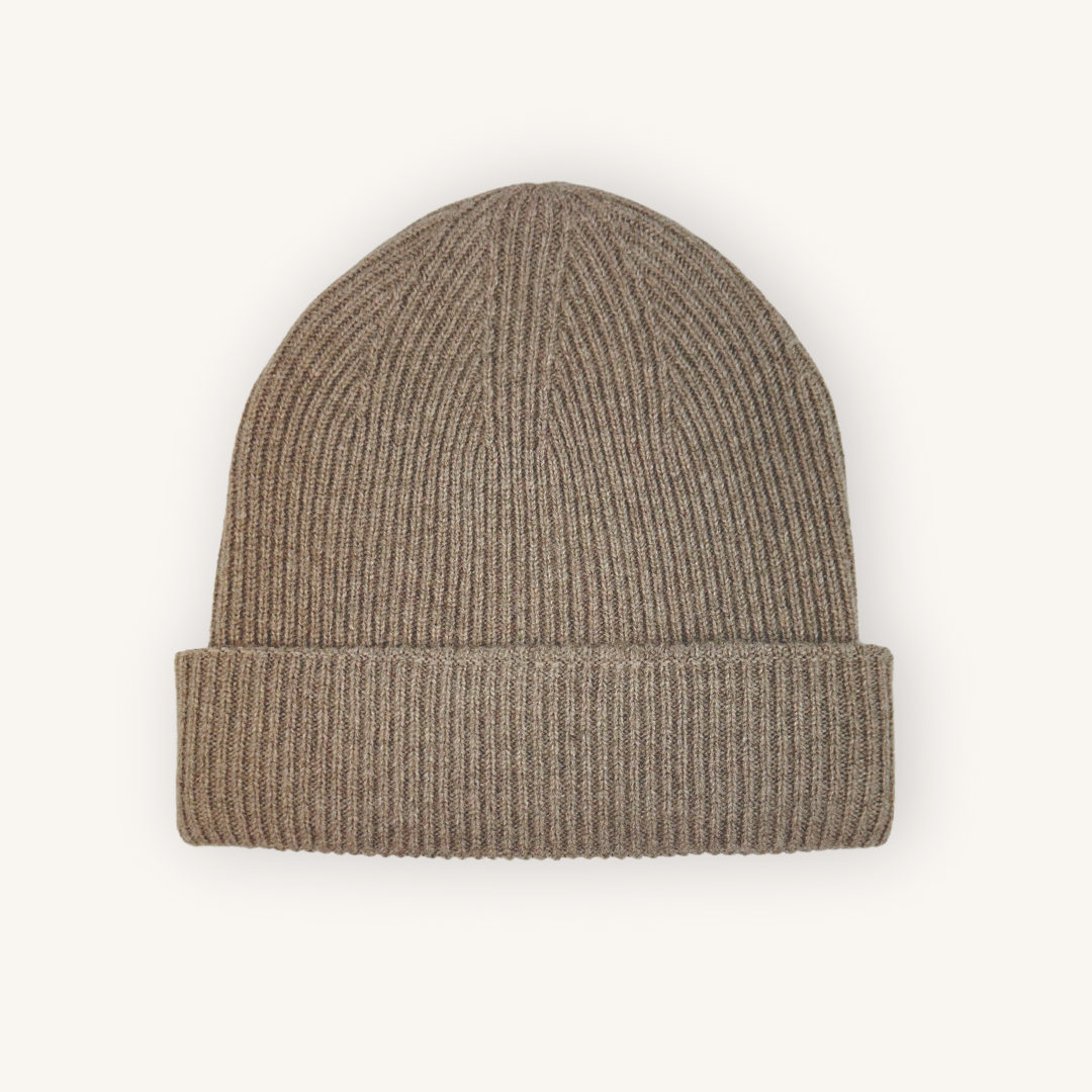 Beige Wool Beanie