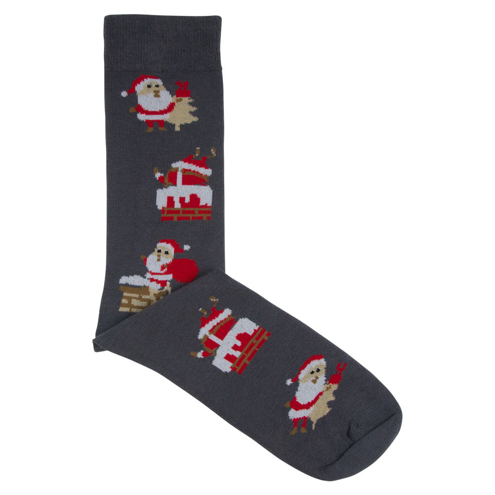 Grey Christmas Sock